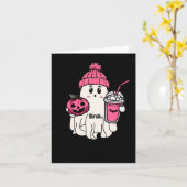 Grappige Schattigee Ghost Bruh Ik bedoel Boo Hallo Kaart (Gele Bloem)