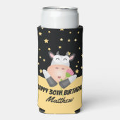 Grappige Schattigee Heilige Koe Happy Birthday Par (Seltzer Voorkant)