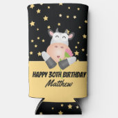 Grappige Schattigee Heilige Koe Happy Birthday Par (Voorkant)