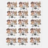 Grappige Schattigee hondenpatroondeken Fleece Deken (Voorkant)