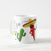 Grappige Schattigee Jalapenos maken me blij dat je Koffiemok (Voorkant links)