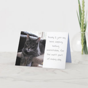 Grappige Schattigee kattenverjaardag Kaart