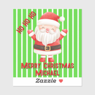 Grappige Schattigee Kawaii Santa Cartoon Sticker