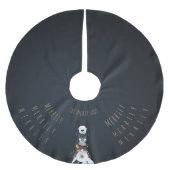 Grappige Schattigee Kerst Ezel Llama & Schaap | Bl Kerstboom Rok (Voorkant)