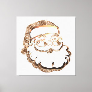 Grappige Schattigee Kerstman Vader Kerst Elegant Canvas Afdruk