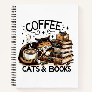 Grappige Schattigee Koffie Katten Boeken Lover Gif