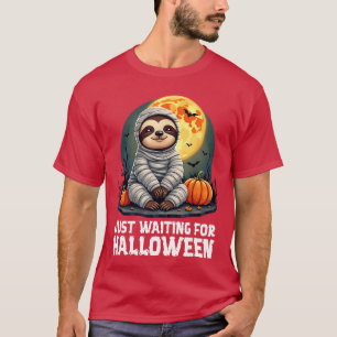 Grappige Schattigee Luiaard Mummie Wacht Op Hallow T-shirt