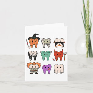 Grappige Schattigee mondhygiëne Monsters Teeth Squ Kaart
