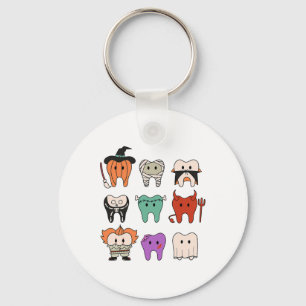 Grappige Schattigee mondhygiëne Monsters Teeth Squ Sleutelhanger
