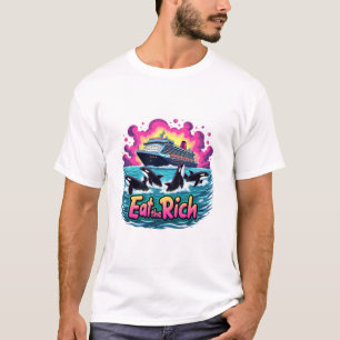Grappige Schattigee orka walvis eet de rijken T-shirt