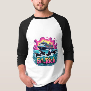 Grappige Schattigee orka walvis eet de rijken T-shirt