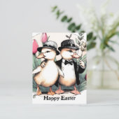 Grappige Schattigee paaseendjes in pakken Briefkaart (Staand voorkant)