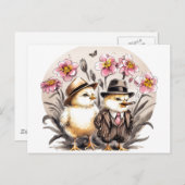 Grappige Schattigee paaskuikens Briefkaart (Voorkant / Achterkant)