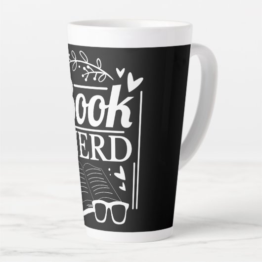 Grappige Schattigee Quote Book Nerd Latte Mok (Rechterhoek)