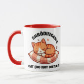 Grappige Schattigee Shrodinger's Cat (Niet storen) Mok (Links)
