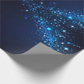 Grappige Schattigee Sparkles op Deep Blue Cadeaupapier (Hoek)