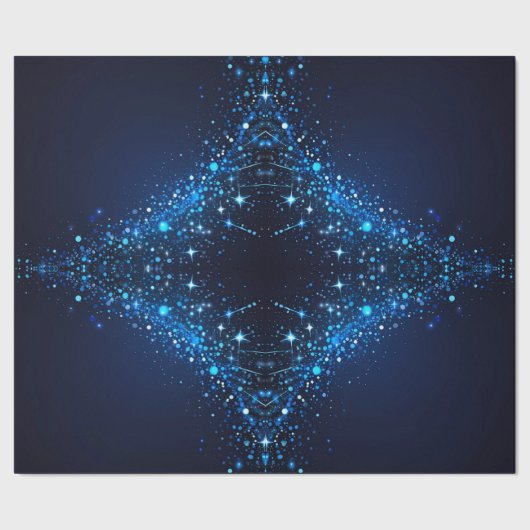 Grappige Schattigee Sparkles op Deep Blue Cadeaupapier (Zoom)