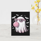 Grappige Schattigee Spook Meisjes Halloween Schatt Kaart (Gele Bloem)