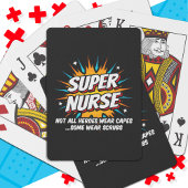 Grappige Schattigee Superhero Super Nurse Waarderi Pokerkaarten
