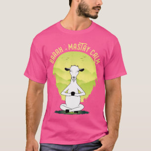 Grappige Schattigee Yoga Lotus Pose Baaah-Ma Blijf T-shirt