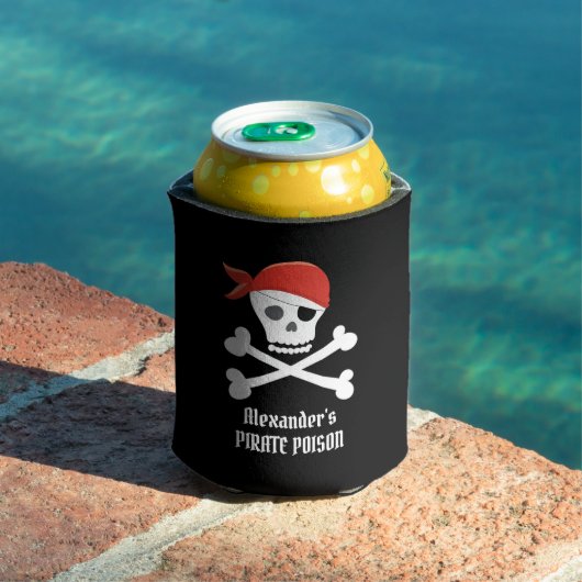 Grappige schedel Crossbones Pirate Poison Custom Blikjeskoeler (Insitu Zwembad)