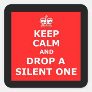 Grappige scheet vierkante sticker