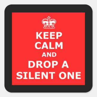 Grappige scheet vierkante sticker