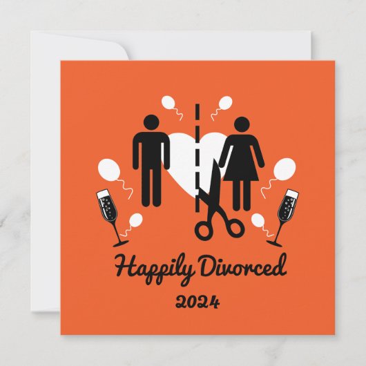 Grappige scheidingsgeschenken kaart (Voorkant)