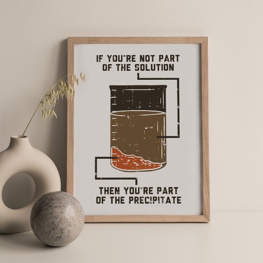 Grappige scheikundeoplossing poster