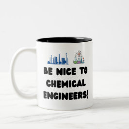 Grappige scheikundig ingenieur — Wees aardig voor  Tweekleurige Koffiemok