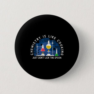 Grappige Scheikundige Scheikunde Is Als Koken Wete Ronde Button 5,7 Cm