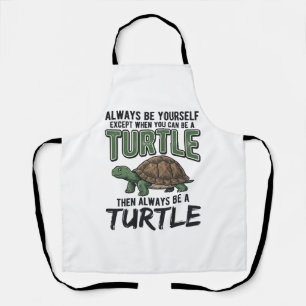 Grappige Schildpad Citaat Vintage Vector Design_1 Schort