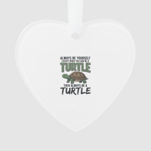 Grappige Schildpad Citaat Vintage Vector Ontwerp_1 Ornament