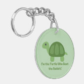 Grappige schildpad Ik ben de schildpad die het kon Sleutelhanger (Voorkant Links)