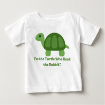 Grappige Schildpad Kinder Shirt Beat the Rabbit