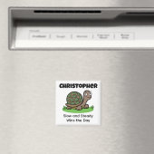 Grappige schildpad langzaam en stabiel aangepaste  magneet (Insitu (Vaatwasser))