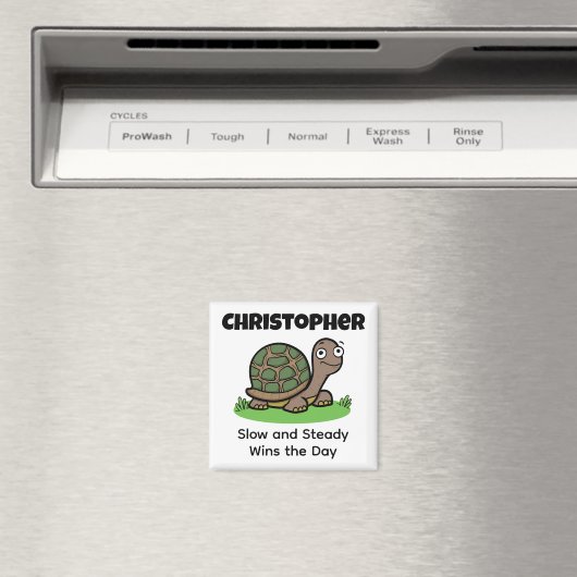 Grappige schildpad langzaam en stabiel aangepaste  magneet (Insitu (Vaatwasser))