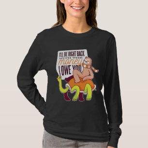 Grappige schildpad luiaard Schattigee leuke dieren T-shirt