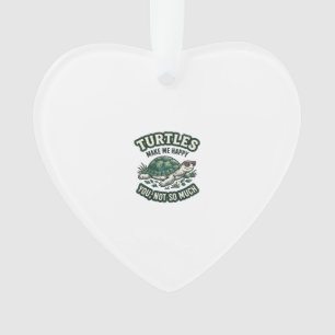 Grappige Schildpad Maakt Me Gelukkig Vintage Ornament