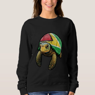 Grappige schildpad met Guyana vlag Cool Guyanese t Trui