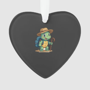 Grappige Schildpad Wandelende Grafische Camping Li Ornament