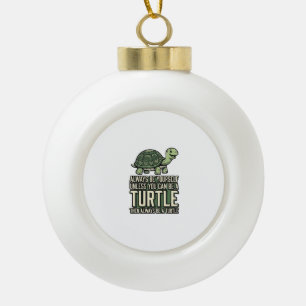 Grappige Schildpad Wees Jezelf Vintage Shirt Ontwe Keramische Bal Ornament