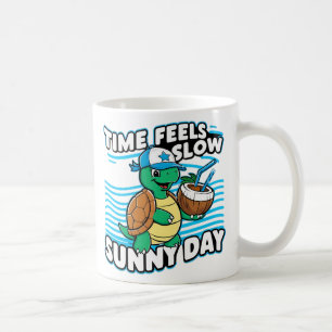 Grappige schildpad zonnige dag koffiemok