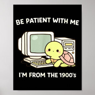 Grappige schildpadliefhebber 80s 90s meme kawaii g poster