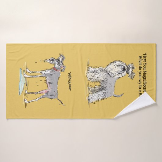 Grappige Schnauzer handdoek (Badhanddoek)