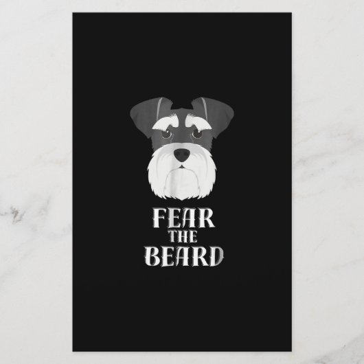 grappige schnauzer uit angst voor cadeau briefpapier (Voorkant)