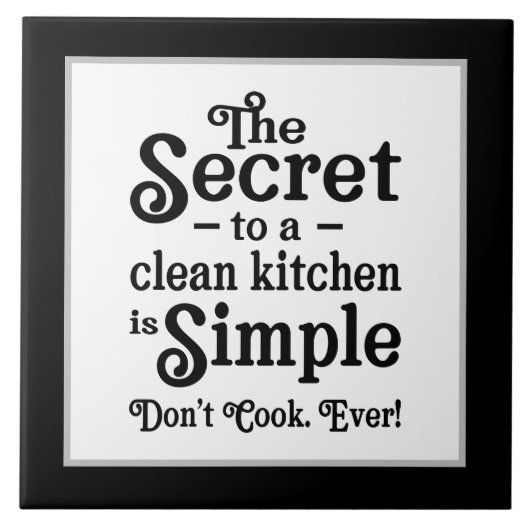 Grappige schone keuken woord kunst tegeltje (Voorkant)