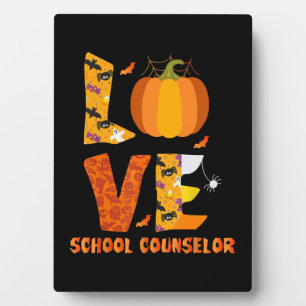Grappige School Counselor Love Halloween Fotoplaat