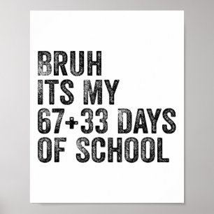 Grappige School Countdown Student Leraar Klaslokaa Poster