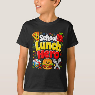 Grappige school lunch held cafetaria medewerker ki t-shirt